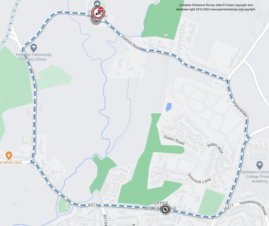 Map of works area and diversion route