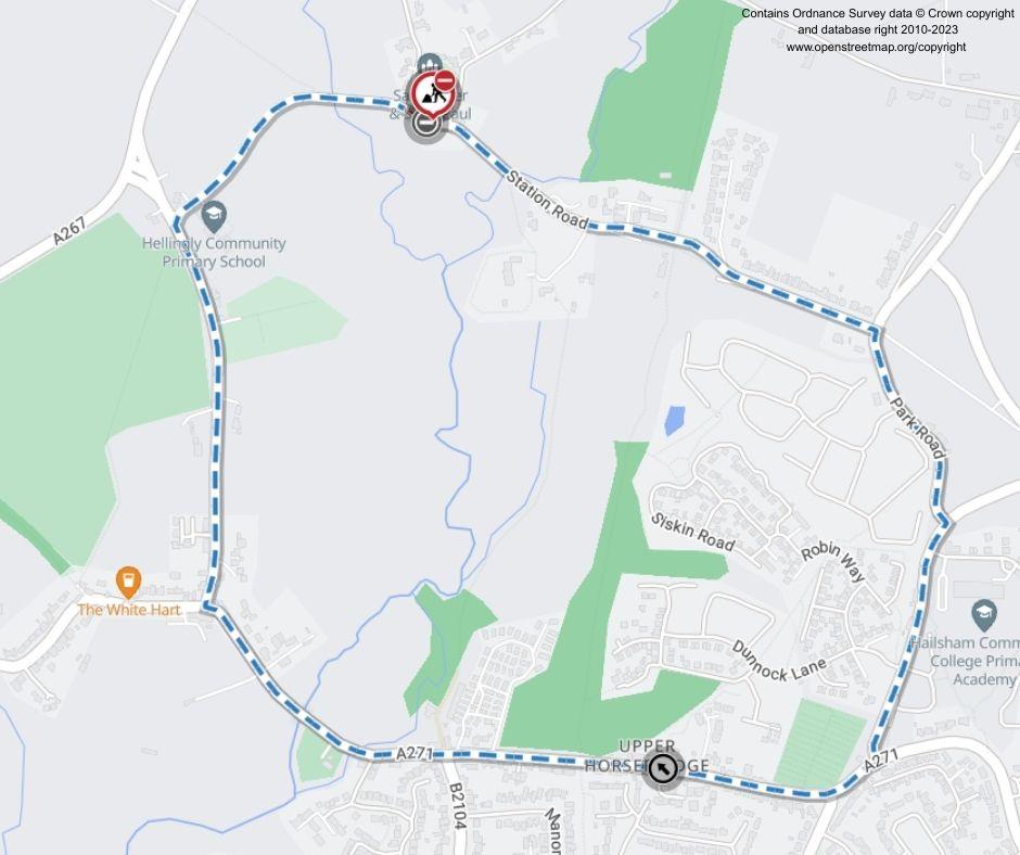 Map of works area and diversion route