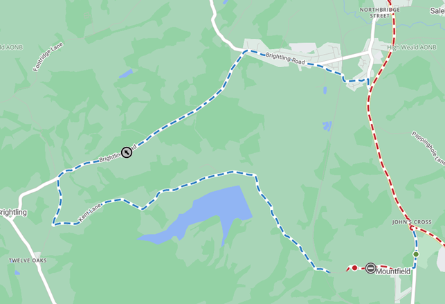 Map showing location of works area and diversion route