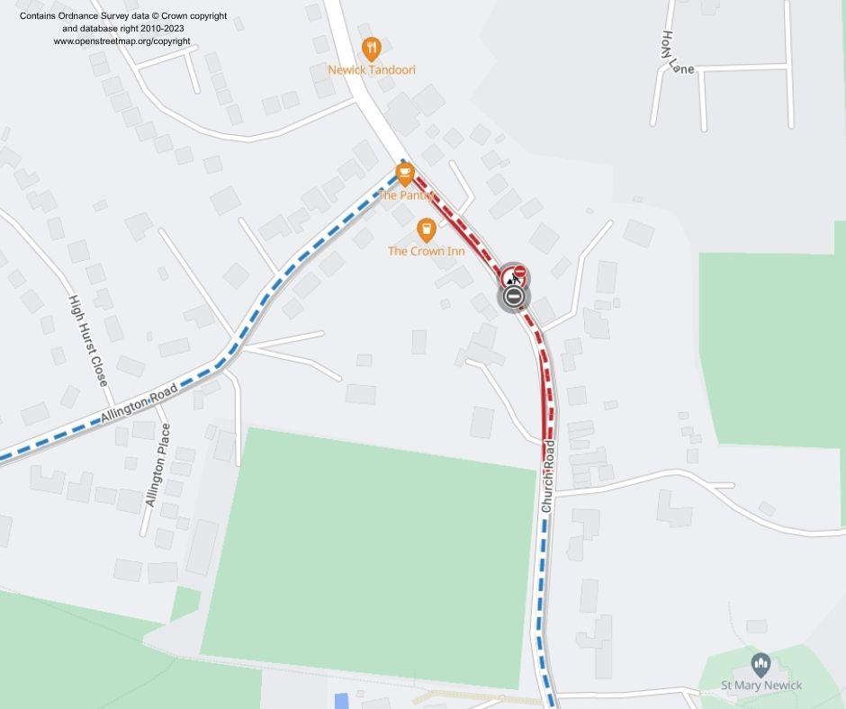Map of works area
