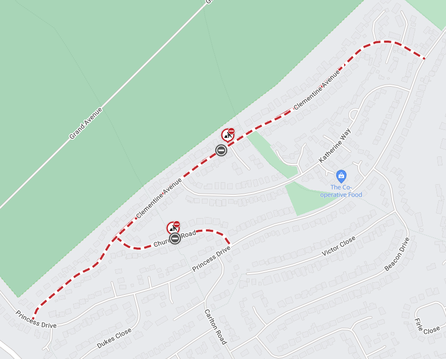 Map of works area
