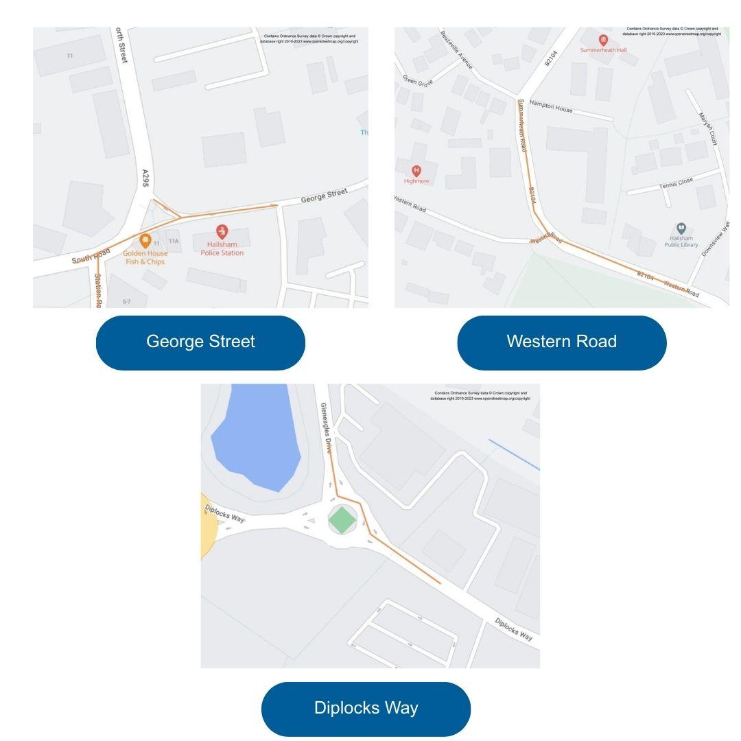 Map of works areas