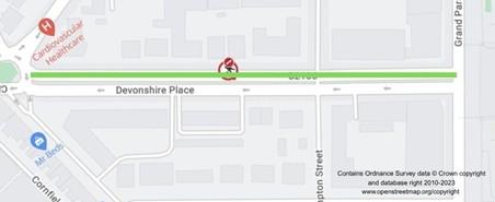 Map showing location of works