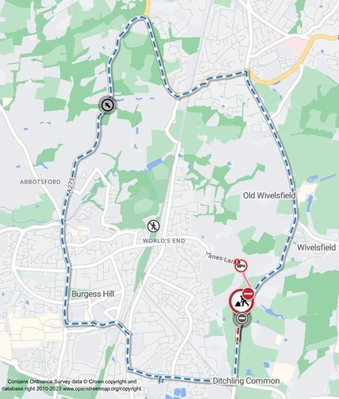 Map of works area and diversion route