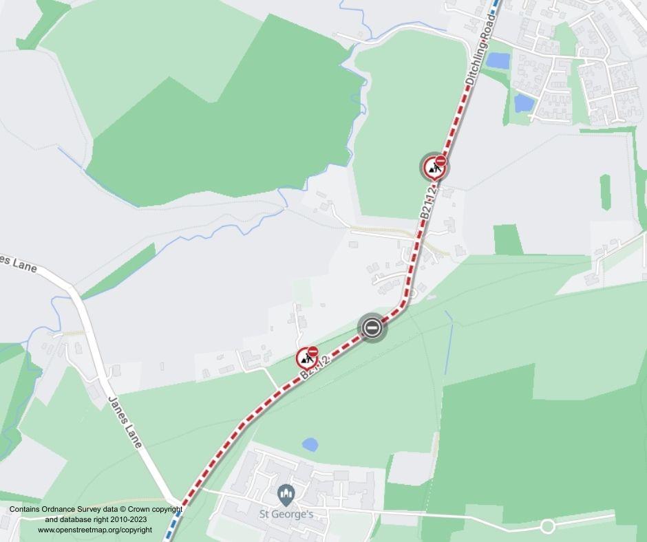 Map of works area