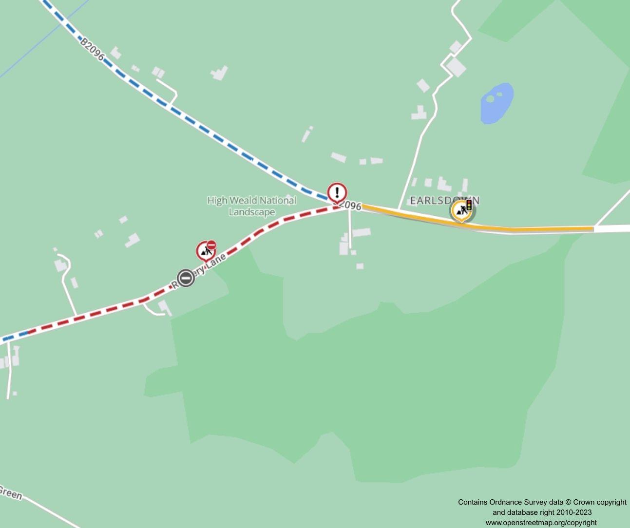 Map of works area