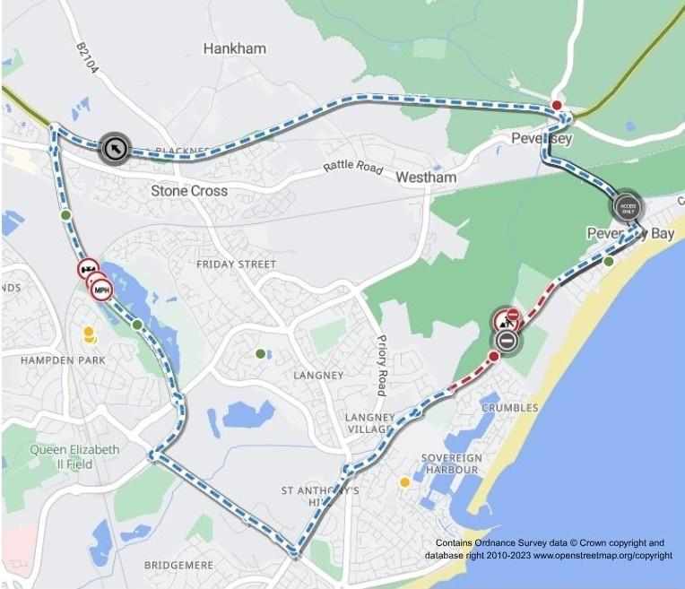 Map of works area and diversion route