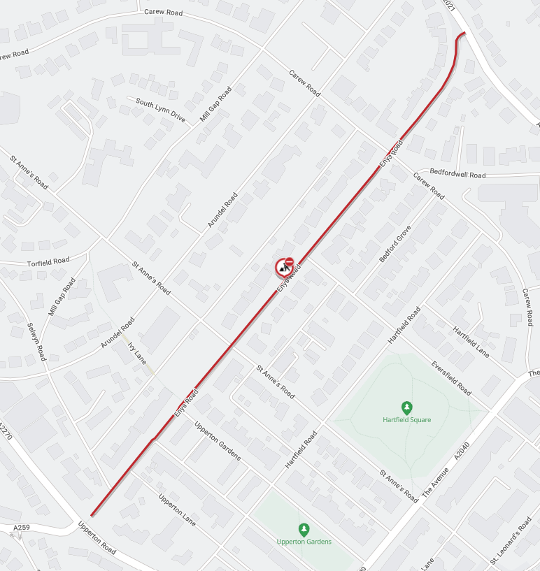 Map of works area