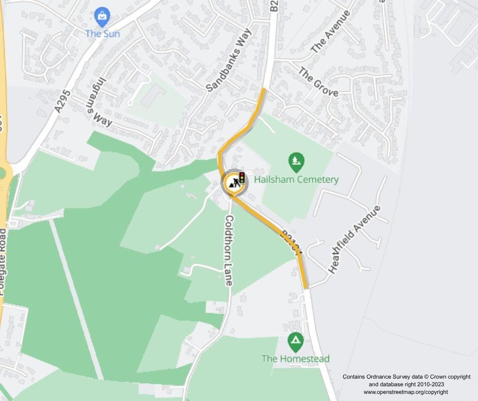 Map of works area
