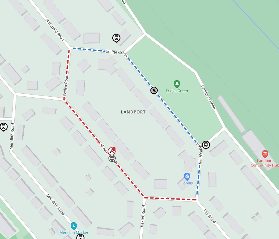 Map of works area and diversion route