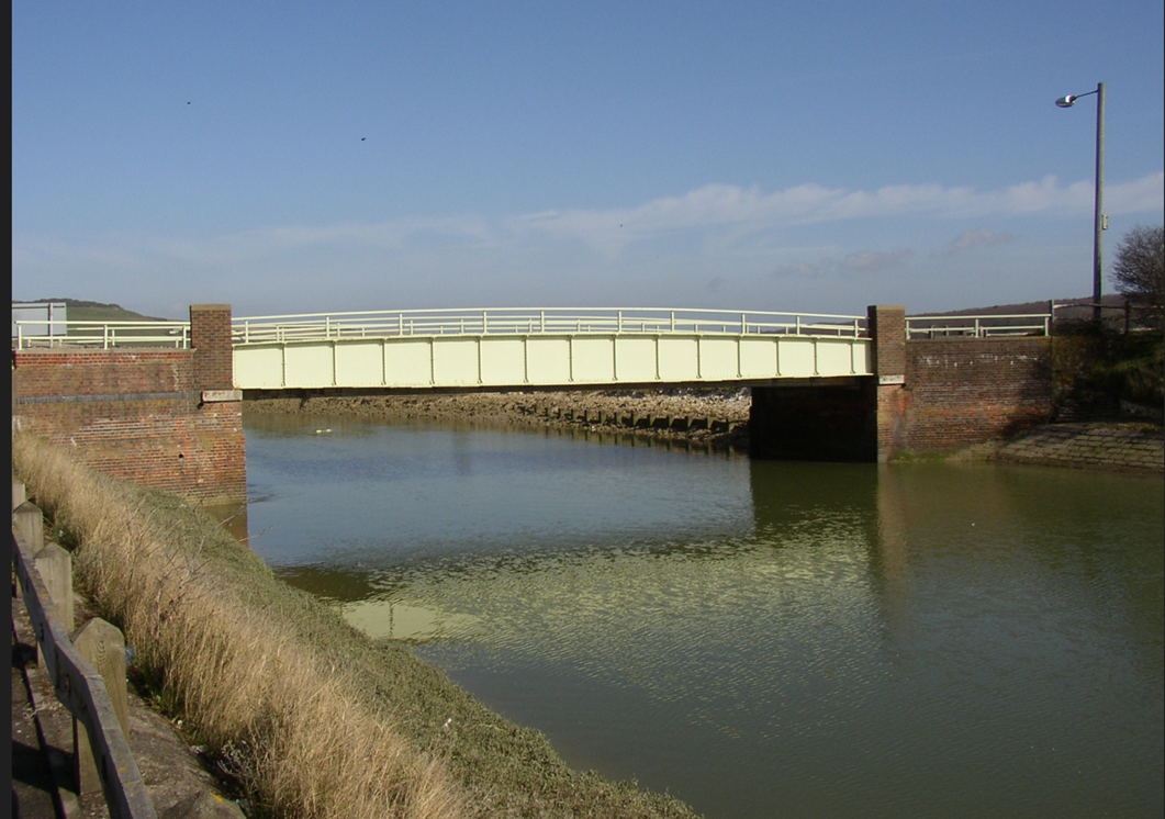 Photograph of the existing Exceat Bridge