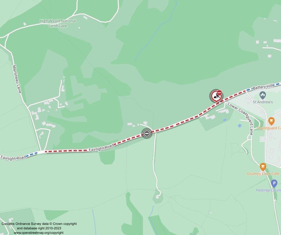 Map of works area