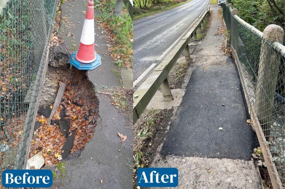 Sprats Brook- before and after