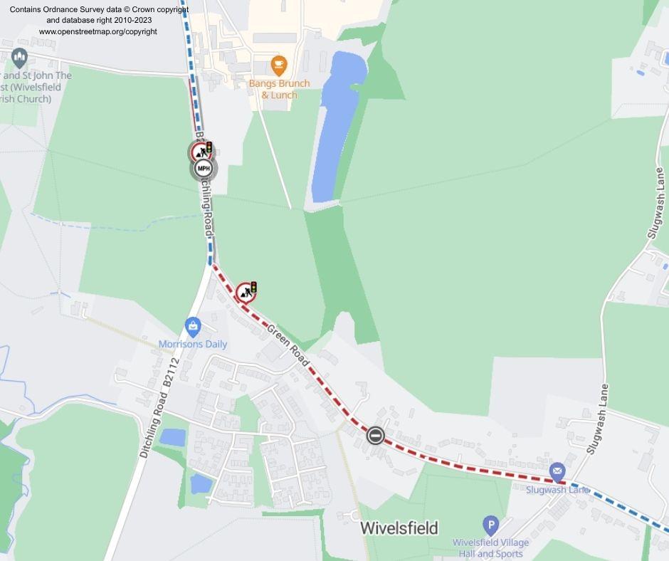 Map of works area