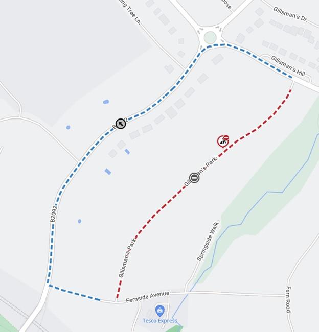 Map showing location of upcoming works
