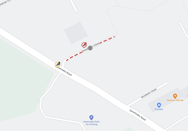 Map showing extent of works area