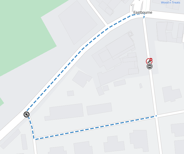 Map showing location of works area and diversion route
