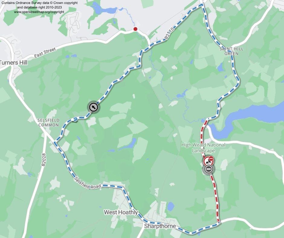 Map of works area and diversion route