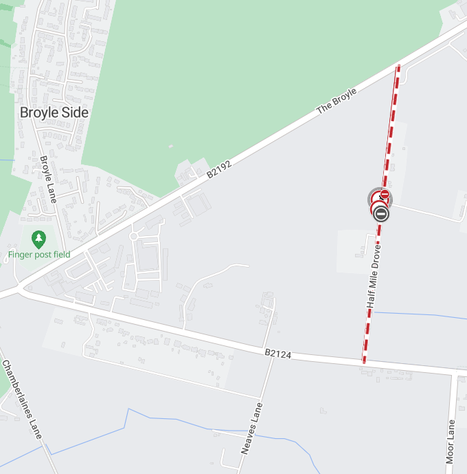 Map of works area