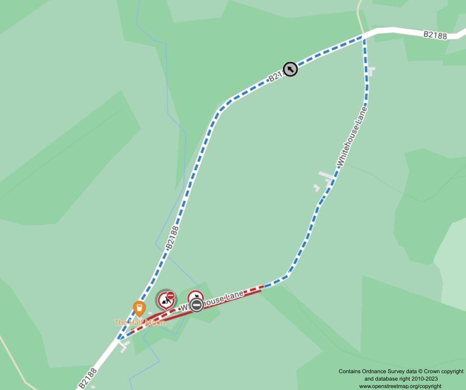 Map of works area and diversion route