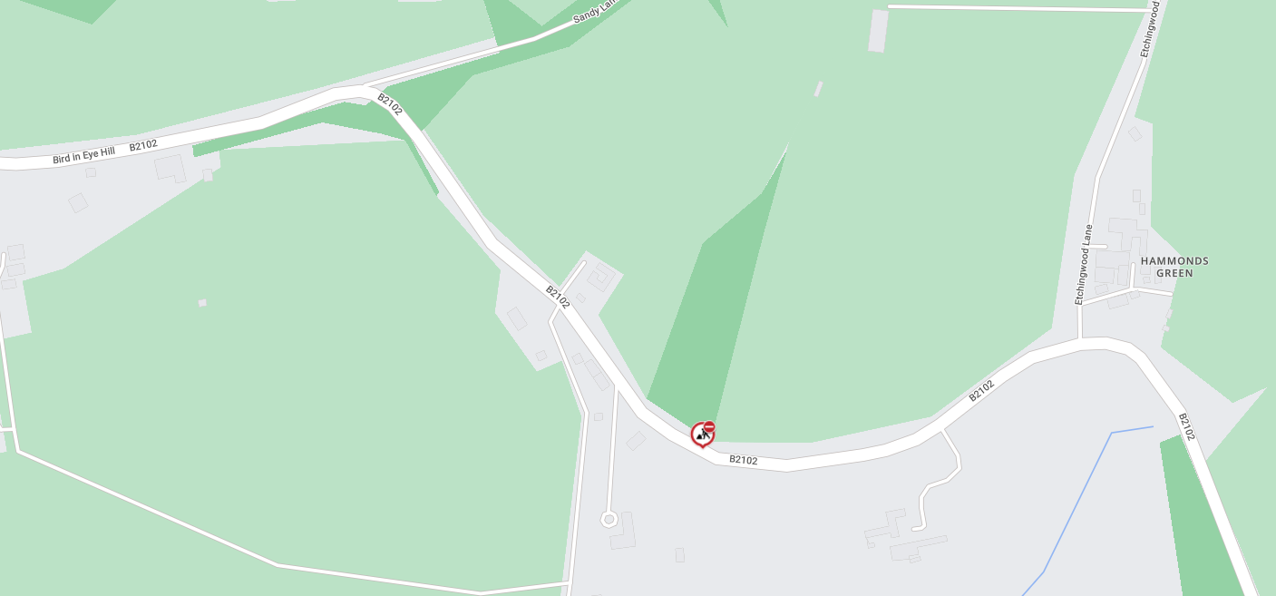 Map showing location of works area
