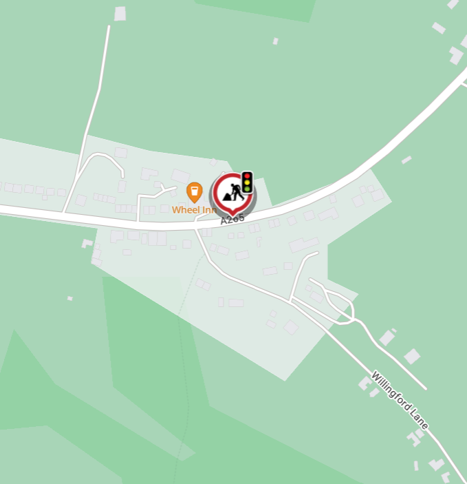 Map showing location of works area