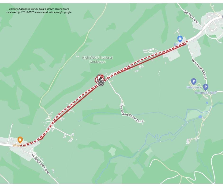 Map of works area