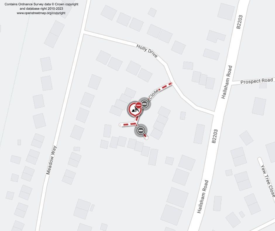 Map of works area