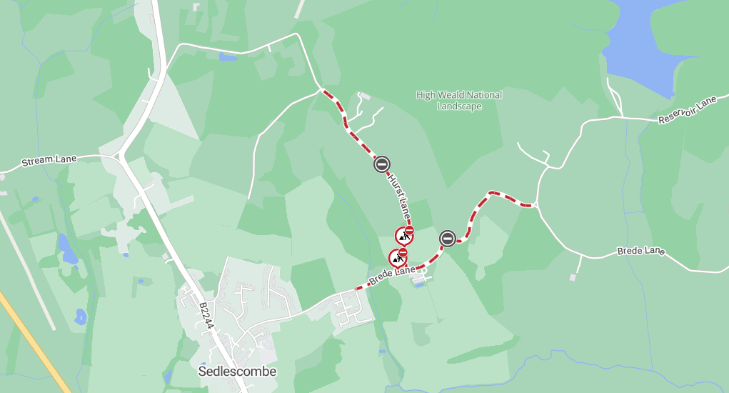 Map of works area