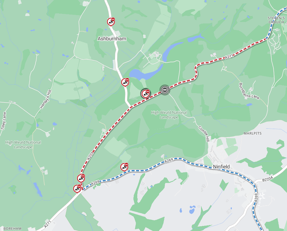 Map of works area