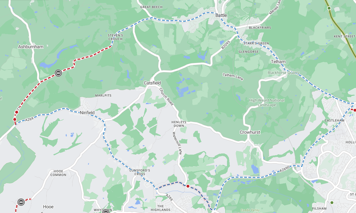 Map of works area and diversion route