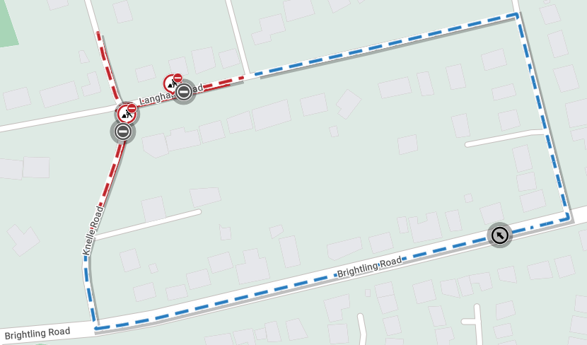 Map of works area and diversion route