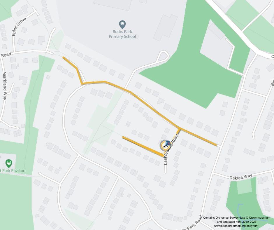 Map of works area