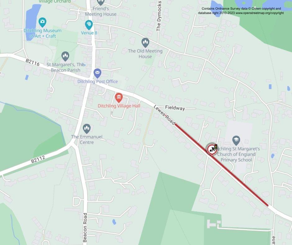 Map of works area