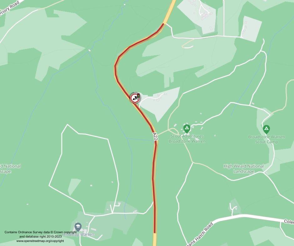 Map of works area