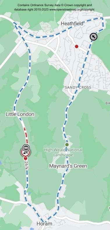 Map of works area and diversion route