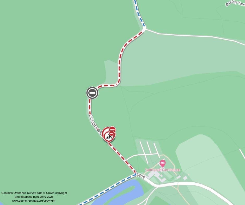 Map of works area