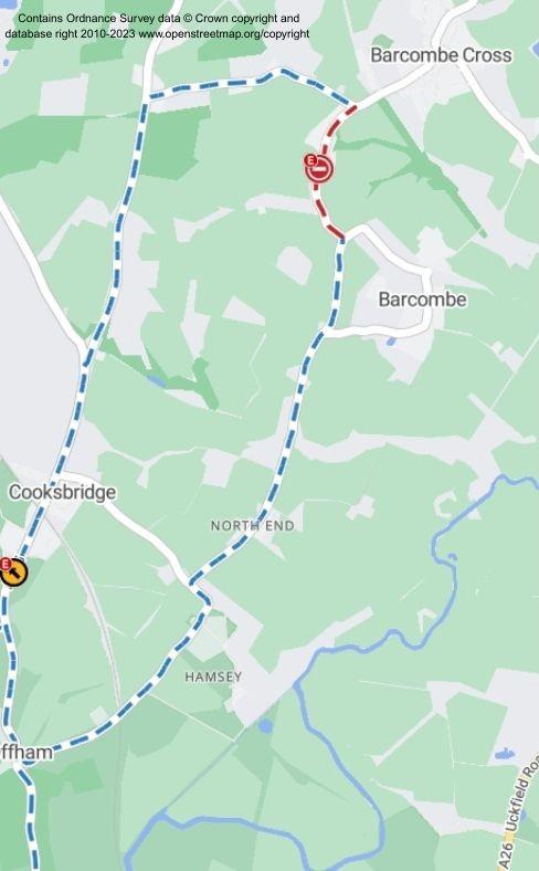 Map of works area and diversion route