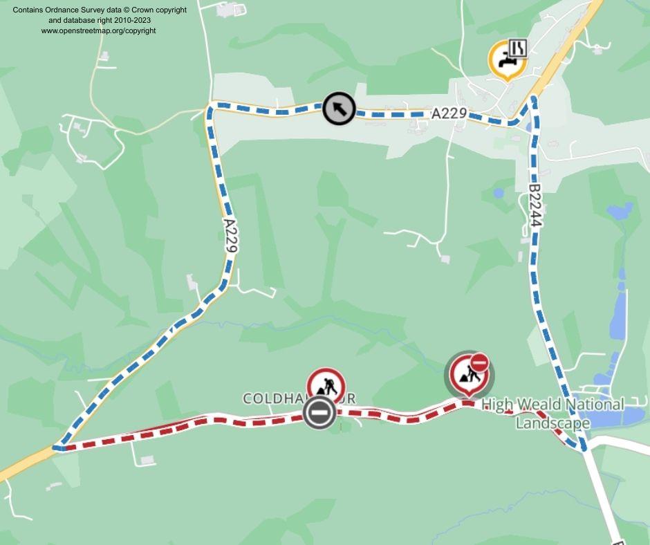 Map of works area