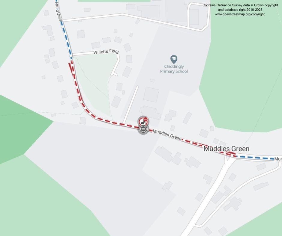 Map of works area