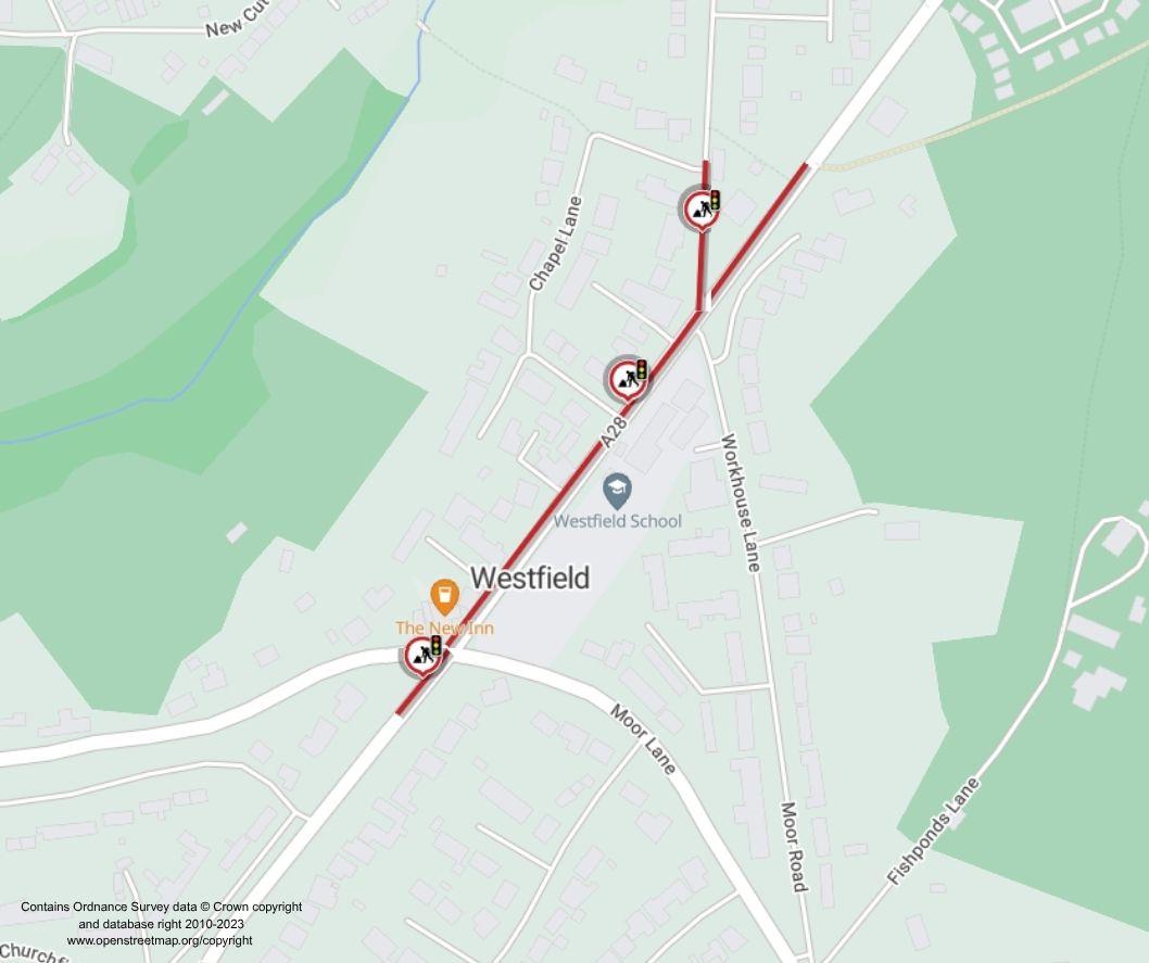 Map of works area