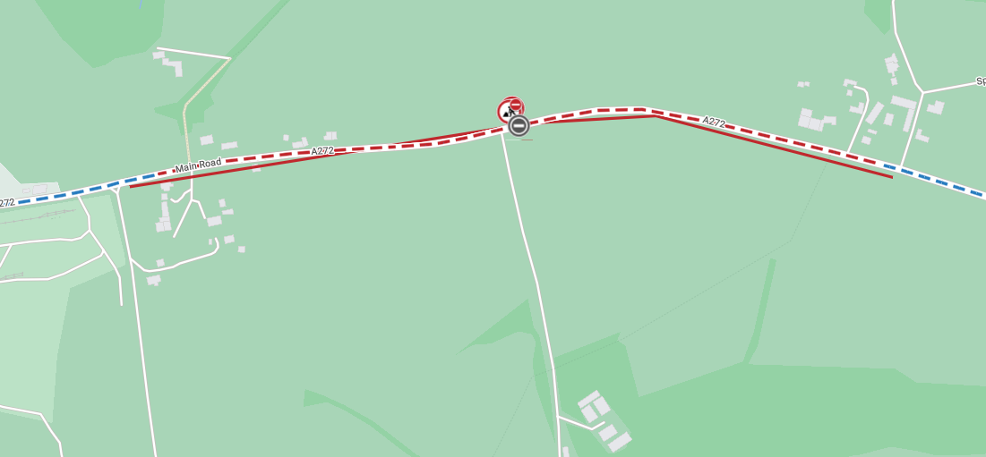 Map showing location of works area