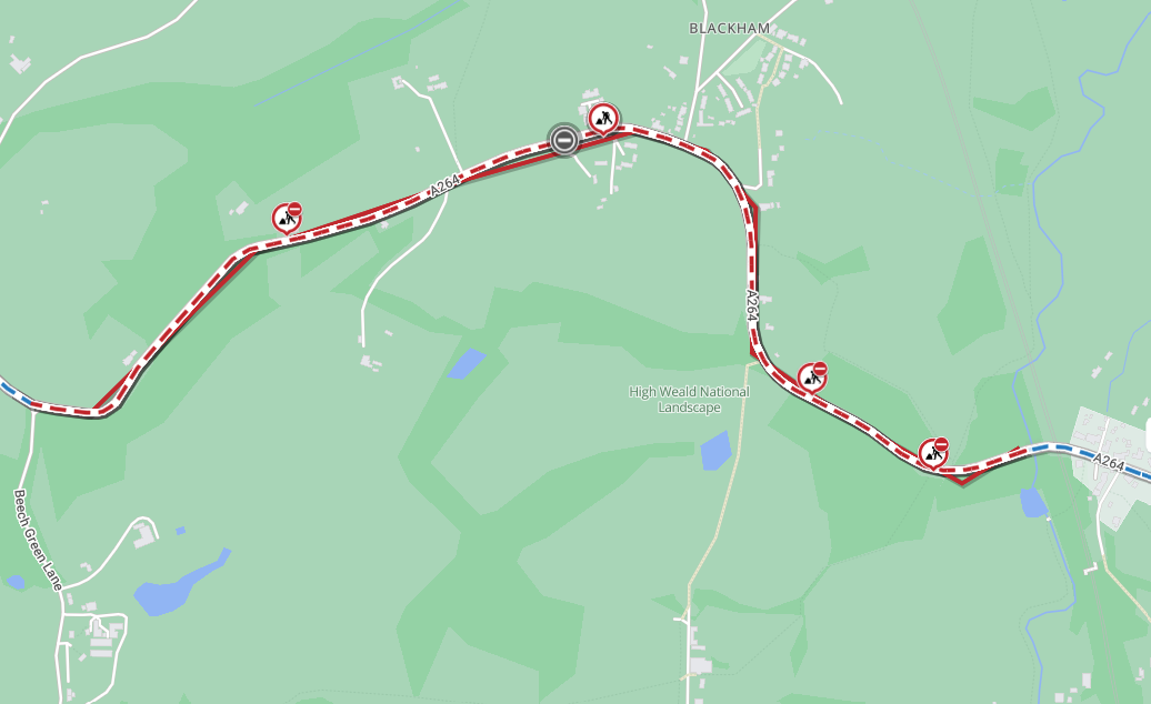 Map of works area