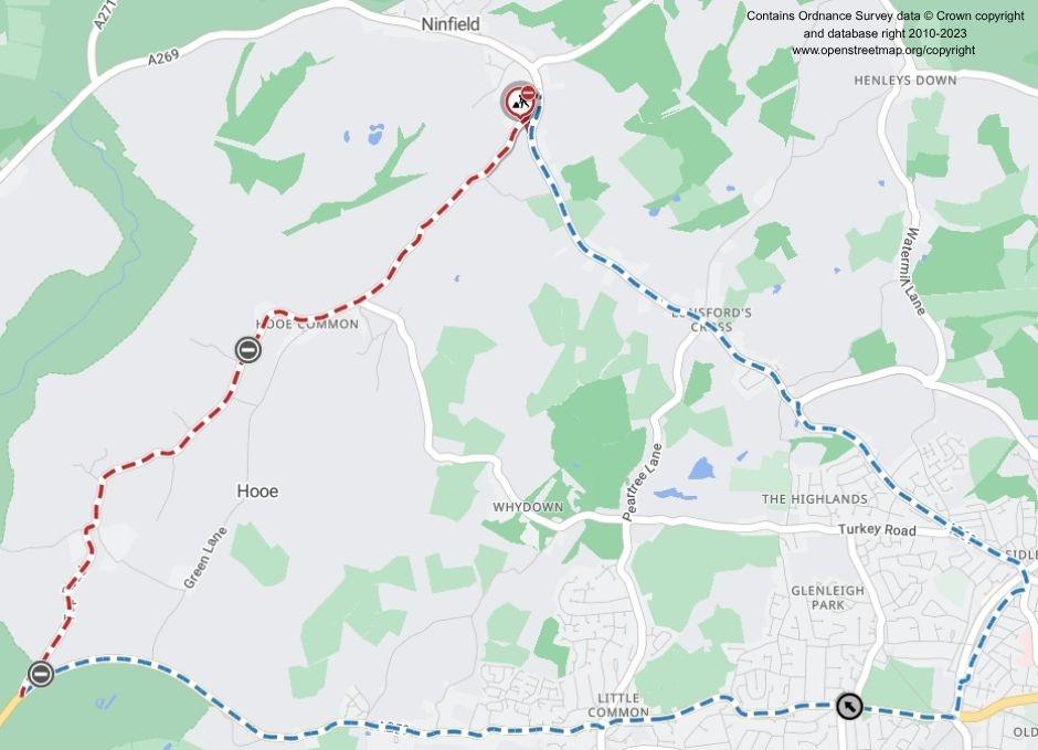 Map of works area and diversion route