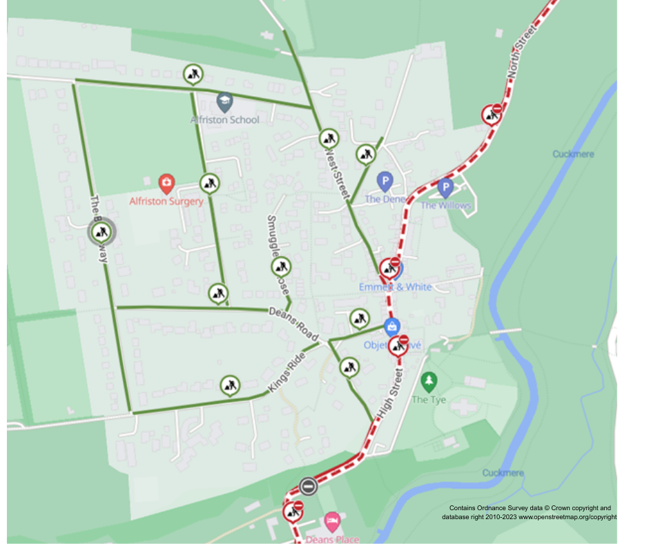 Map of works areas
