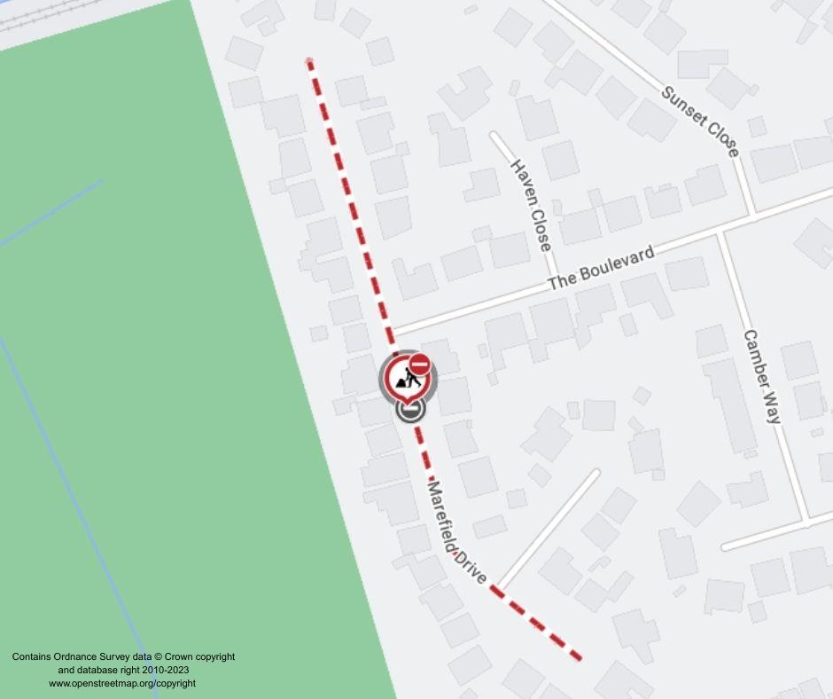 Map of works area