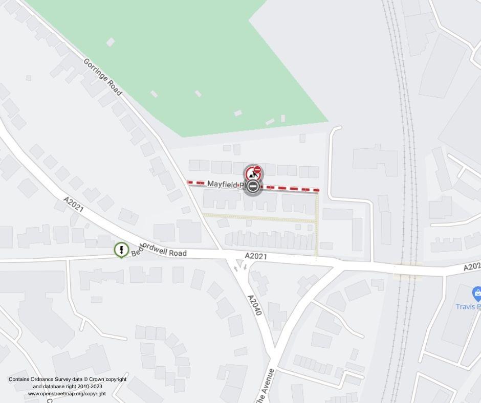 Map of works area