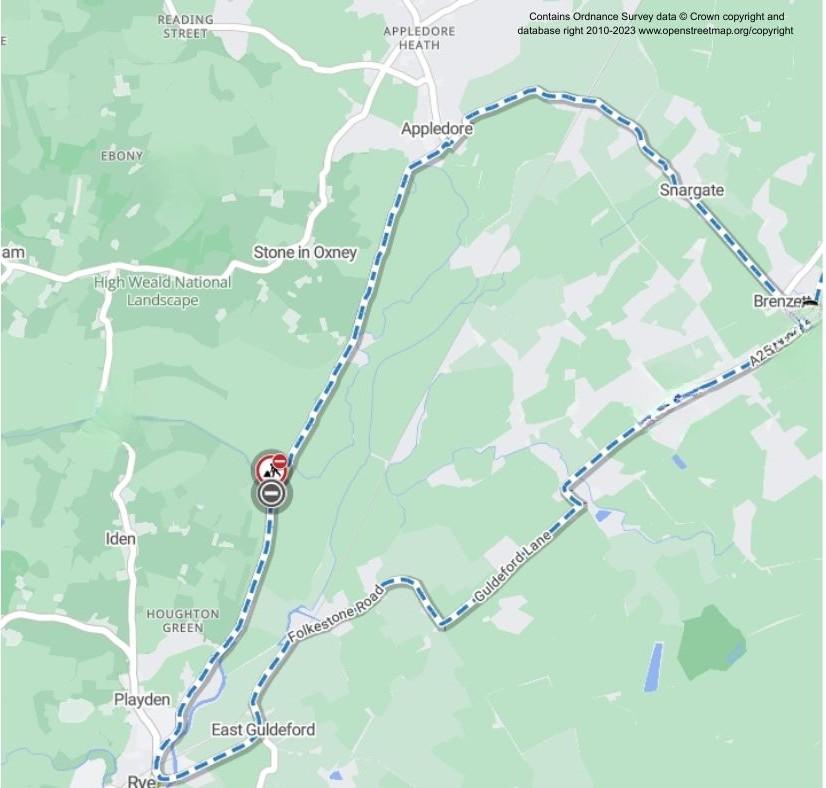 Map of works area and diversion route