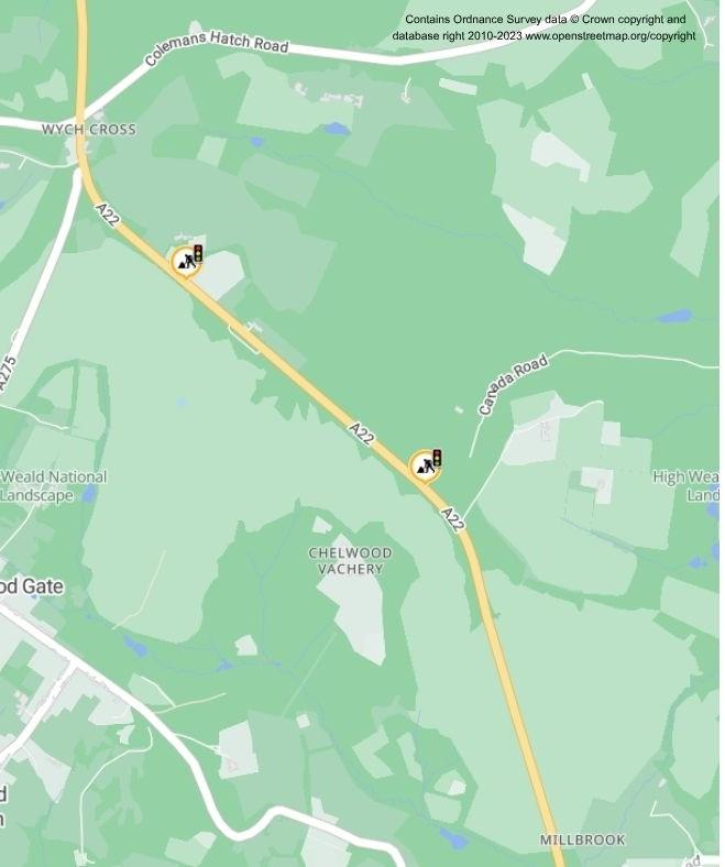 Map of works areas