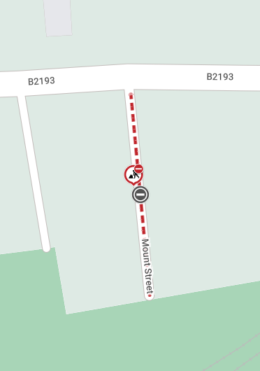 Map showing location of works area